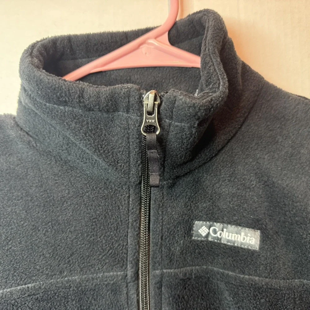 Columbia Youth Kids Size M (10-12) Fleece-Lined Jacket Black Full Zip